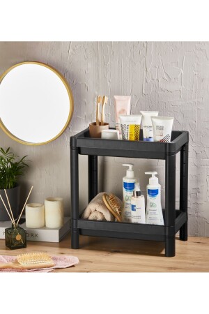 Vesken 2 Tier Under Sink Kitchen Bathroom Organizer Shelf Unit (BLACK) - Minty Life
