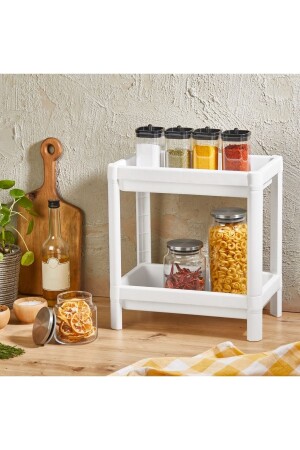 Vesken 2 Tier Under Sink Kitchen Bathroom Organizer Shelf Unit (WHITE) - Minty Life