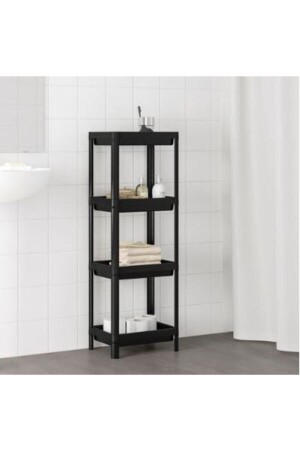 Vesken 3 Bölmeli Banyo Mutfak Raf Ünitesi 36x23x100 cm veskensiyah3bölmelikatlı - IKEA