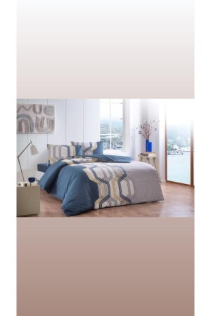 Vesper Petrol Double Duvet Cover Set 8682475104128 - Taç