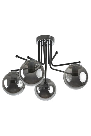 Vesuvius Special Design Living Room - Kitchen - Bedroom Black Color Smoked Glass 4-Piece Chandelier VZV553 - Modavize