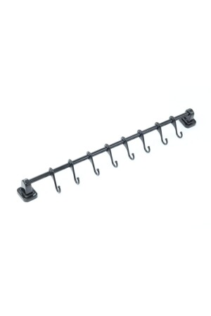 Vidasız Montaj Duvar Rayı 8li Askı Siyah 55 Cm - Hagen