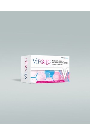 Vifolic Food Supplement Containing Folic Acid - Omega 3 - Vitamins and Minerals - 30 Soft Gel Capsules - Tedafarma