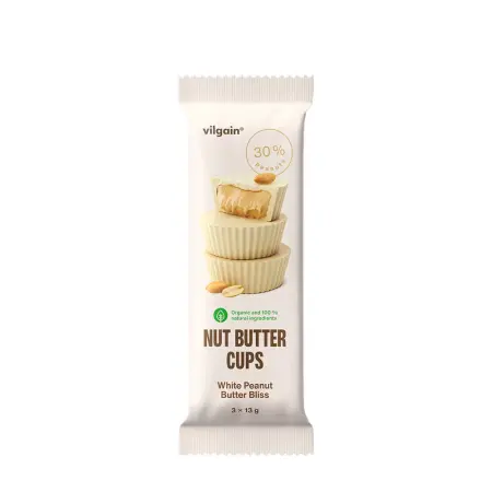 Vilgain Bio Nut Butter Cups White Peanut Butter Bliss (39 g) - Vilgain