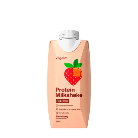 Vilgain Protein Milkshake Strawberry (330 ml) - Vilgain
