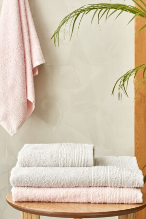 Vinos 4 Parça Banyo-baş Havlusu Hamam Seti Pudra - Karaca Home