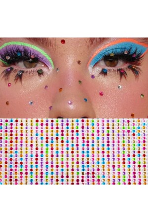 Vintage Body And Face Sticker Euphoria Makeup Stone Adhesive Face Stone Festival Stone - Mutlubidünya