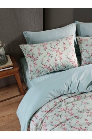 Vintage Double Sided Blue Lilac Single Bed Sheet Duvet Cover Set - Nalls Home