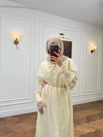 Vintage Lace Dress - Ecru - Duendeca