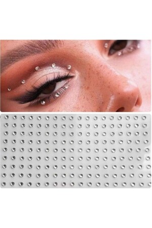 Vintage Round Model 100 Pieces Glittering Face And Body Stone Sticker Stone - Mutlubidünya