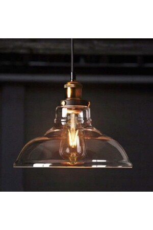 VINTAGE2,RETRO,RUSTIC 1XE27 TOLD GLASS PENDANT LAMP WITH BASE SINGLE GLASS CHANDELIER RIO0001915 - RİOLİGHT