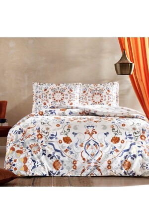 Viola Satin Double Duvet Cover Set Tile 000000001000045416 - Taç