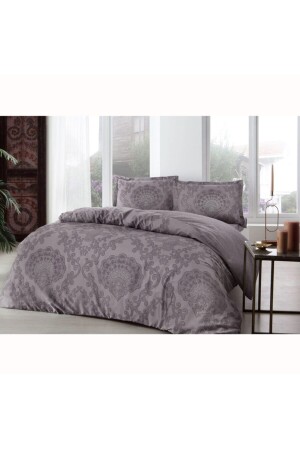 Violet Plum Cotton Sateen Duvet Cover Set 8682475070966 - Taç