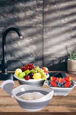 Vip Accordion Folding Kitchen Set Square Strainer-badya-funnel-rice strainer KTLNR-S15 - Rossel Premium