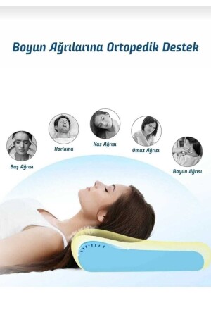 Visco Pillow Supported Orthopedic Pillow Neck Pillow Cervical Hernia Neck Straightening Pillow ŞAHSENEM - AYHOME