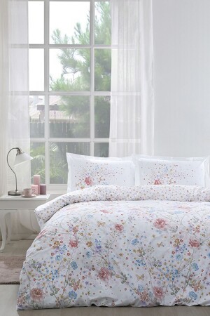 Visterya Çift Kişilik Lastikli Fitted Çarşaf Nevresim Takımı PR-EVTEKSTILI-54709601327 - Özdilek