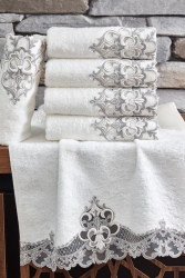 Vita Bambu 50x80cm 6'lı El Havlusu - 6400 Kod 6400 - Dantela