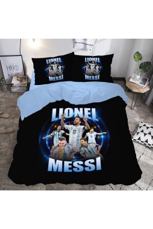 Vita Desing Messi 3D-gedrucktes, bedrucktes Doppel-Bettbezug-Set MESSİ1010 - hediyevita