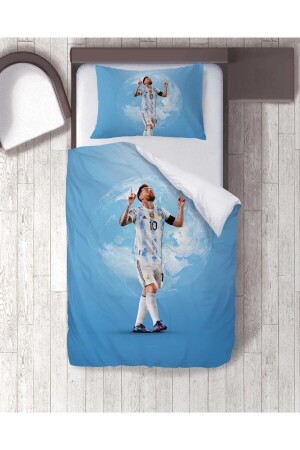 Vita Desing Messi 3D-gedrucktes Einzelbettbezug-Set MESS20100 - hediyevita