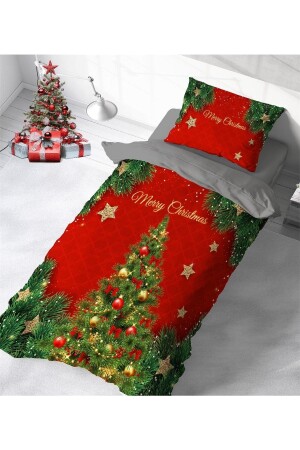 Vita Desing New Year Special Printed Single Duvet Cover Set new year246 - hediyechy