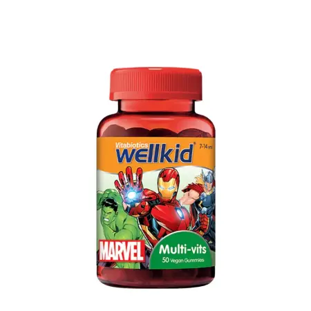 Vitabiotics Wellkid Marvel Multi-Vits (50 Gummies, Strawberry Pouch) - Vitabiotics