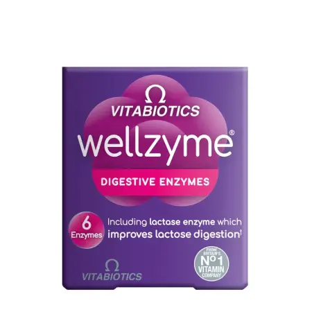 Vitabiotics Wellzyme Digestive Enzymes (60 Capsules) - Vitabiotics