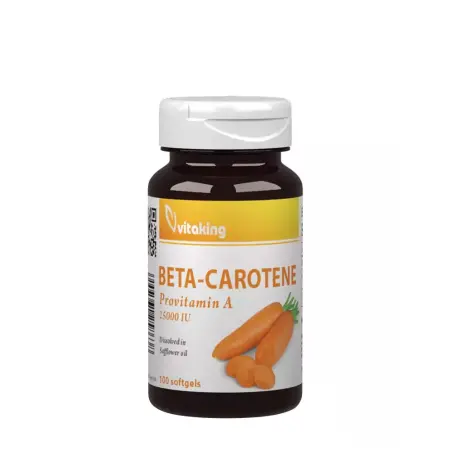 Vitaking Beta-Carotine Provitamin-A – 25,000 IU (100 Softgels) - Vitaking