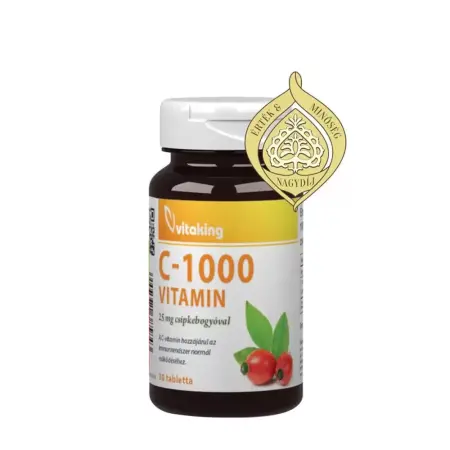 Vitaking C-1000 mg with 25 mg Rosehip (30 Tablets) - Vitaking