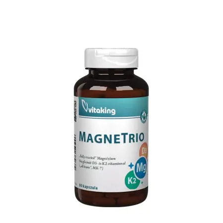 Vitaking MagneTrio D3+K2+ Magnsium bisglycinate (80 Capsules) - Vitaking