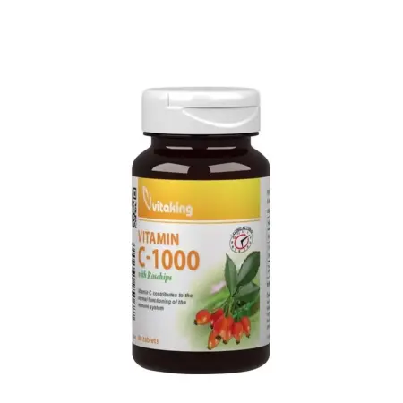 Vitaking Vitamin C-1000 Time Release with Rosehips (60 Tablets) - Vitaking