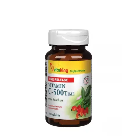 Vitaking Vitamin C-500 Time Release with Rosehips (100 Tablets) - Vitaking