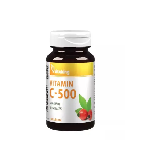 Vitaking Vitamin C-500 with Rosehips (100 Tablets) - Vitaking