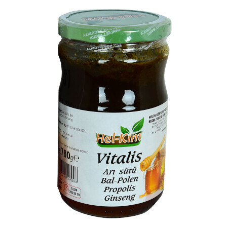 Vitalis Royal Jelly Honey Pollen Propolis Herbal Paste with Ginseng 780 Gr - Hel-Kim