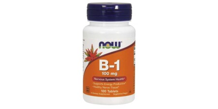 Vitamin B-1 Thiamine, 100mg - 100 tablets - NOW Foods