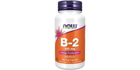 Vitamin B-2 Riboflavin, 100mg - 100 vcaps - NOW Foods