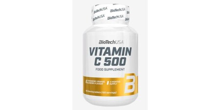Vitamin C 500, Erdbeere, Orange - POWERBODY