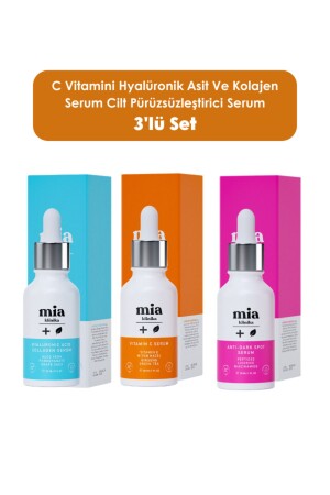 Vitamin C Hyaluronic Acid And Collagen Serum Skin Smoothing Serum Set of 3 30 ml 7 - mia klinika