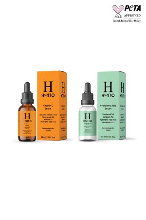 Vitamin-C-Serum 30 ml und Hyaluronsäure-Serum 30 ml, 2er-Set - Hoito