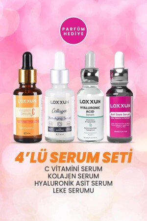 Vitamin C Serum + Collagen Serum + Hyaluronic Acid Serum + Blemish Serum - Loxxun