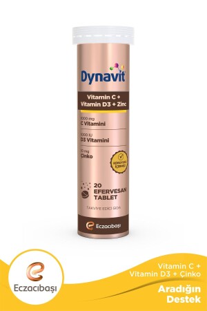 Vitamin C + Vitamin D3 + Zinc Zinc Tablet - Dynavit
