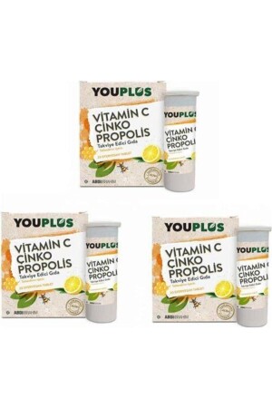 Vitamin C Zinc Propolis 20 Effervescent 3 Boxes - Youplus