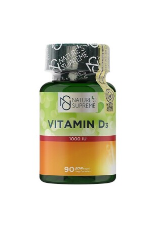 Vitamin D3 1000 IE 90 Kapseln - Natures Supreme