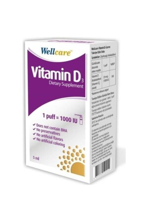 Vitamin D3 1000 5 Ml - Wellcare