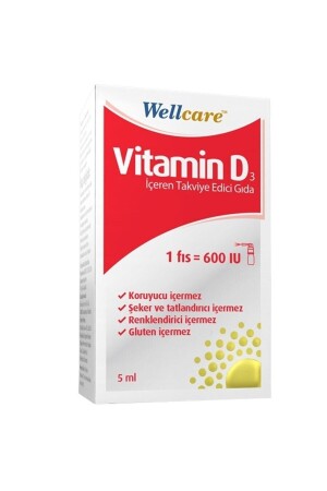 Vitamin D3 600 Iu 5ml - Wellcare