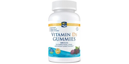 Vitamin D3 Gummies, 1000 IU Wild Berry - 120 gummies - Nordic Naturals