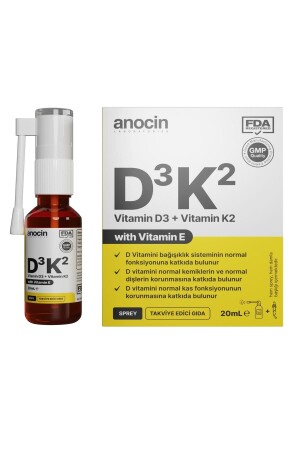 Vitamin D3 K2 Vitamin E - 1000 Iu 2m Mcg Drops 20 ml D3 K2 Vitamin D3k2 - Anocin