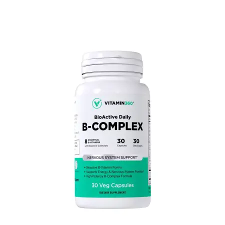 Vitamin360 BioActive Daily B-complex (30 Veg Capsules) - Vitamin360