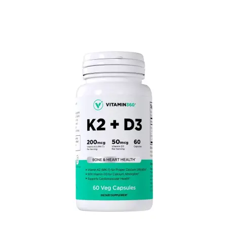 Vitamin360 K2+D3 (60 Veg Capsules) - Vitamin360