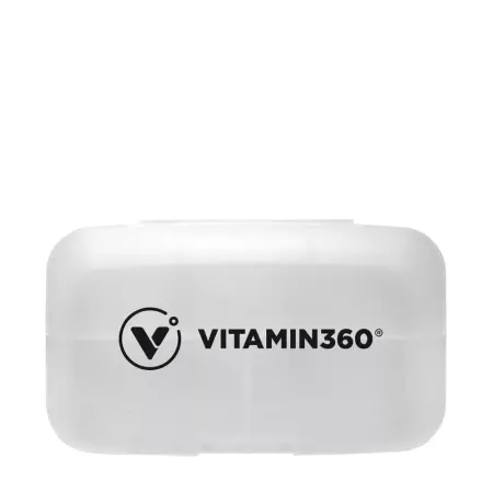 Vitamin360 Pill Box With 5 Compartments (1 pc, White) - Vitamin360