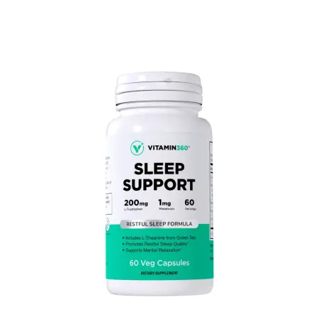 Vitamin360 Sleep Support with Melatonin (60 Veg Capsules) - Vitamin360